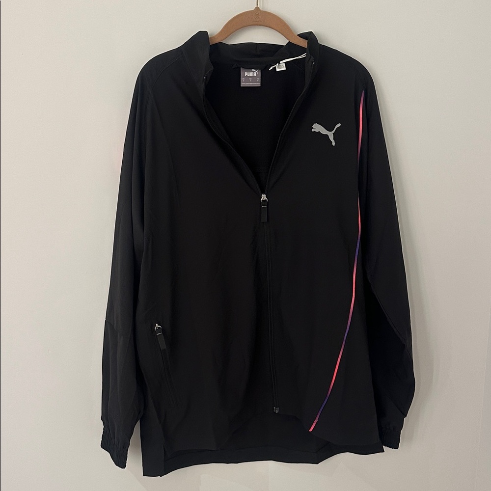 Puma‎ Men's Black ALLPRO Full Zip Track Jacket Athletic Lightweight Size M